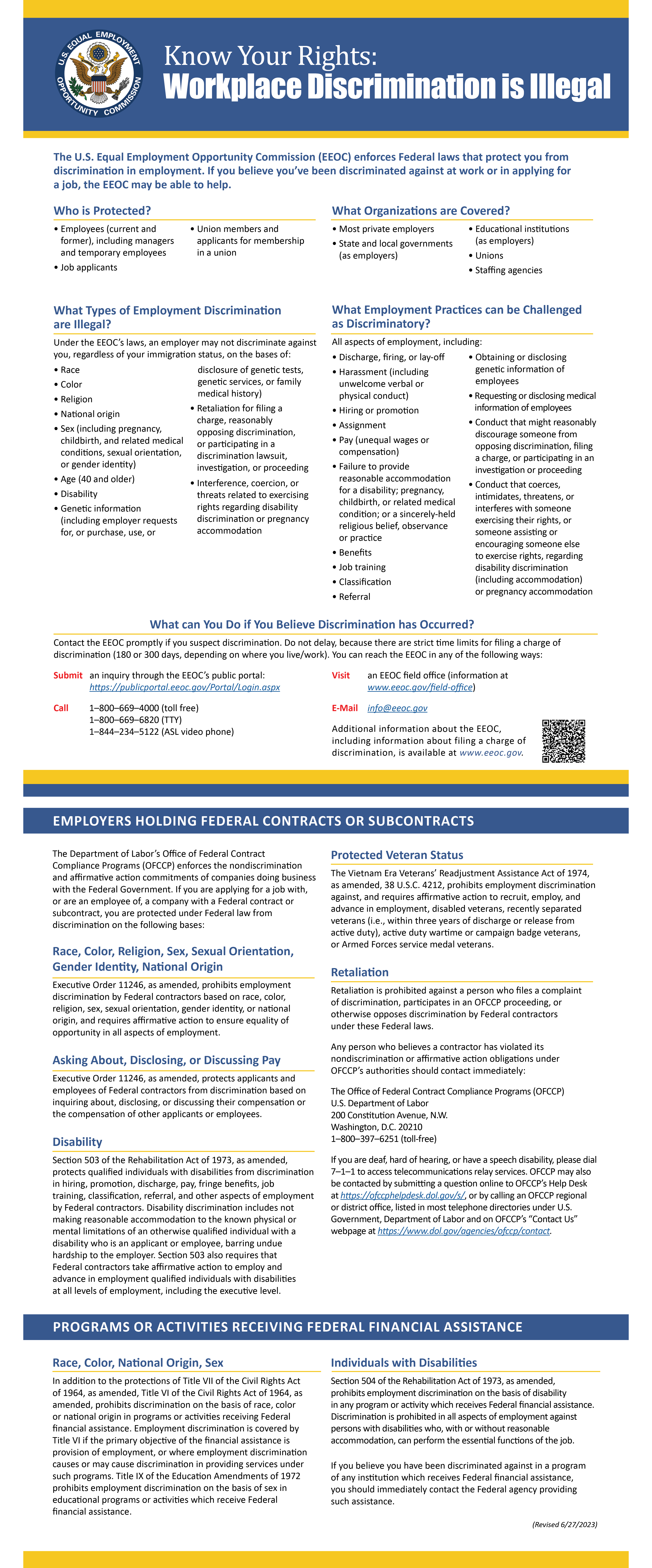 Federal EFO Law poster